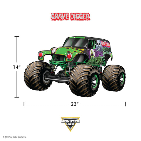 Wall Palz Grave Digger wall art as a great Monster Jam gift.