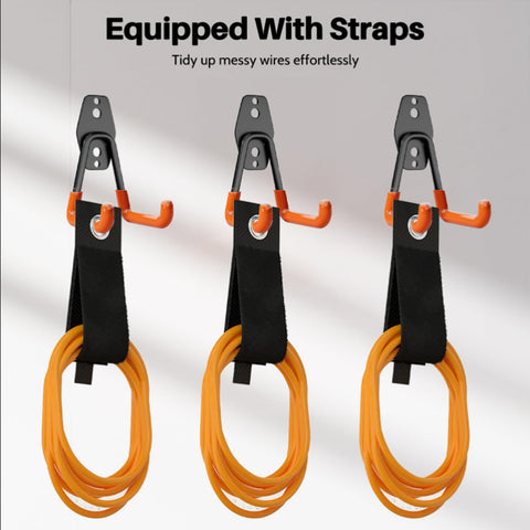 Wallavant ladder and tool hangers secure tall gear safely.