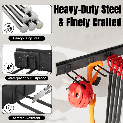 Wallavant weatherproof coating on tool organizer surface resists rain and wear.