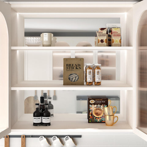 Wallercity kitchen backsplash mirror adds stylish, easy decor upgrades.