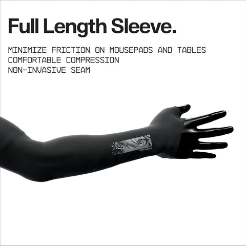 Wallhack arm sleeve close-up reveals breathable fabric texture