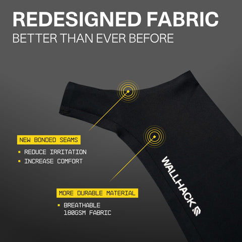 Wallhack Gaming Pro Sleeve: dense fabric resists wear at key contact points.