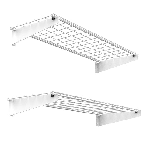 Wallmaster 2pack shelves white for organized garage storage