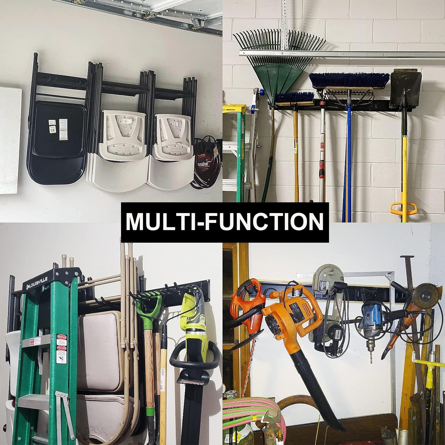 Wallmaster holds folding chairs and stools off the floor