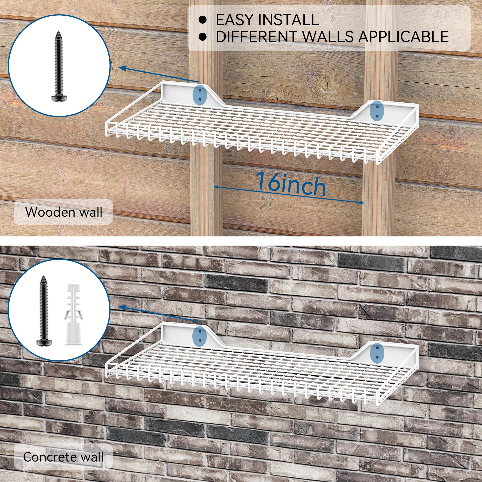 Wallmaster easy installation brackets and hardware for secure mounting