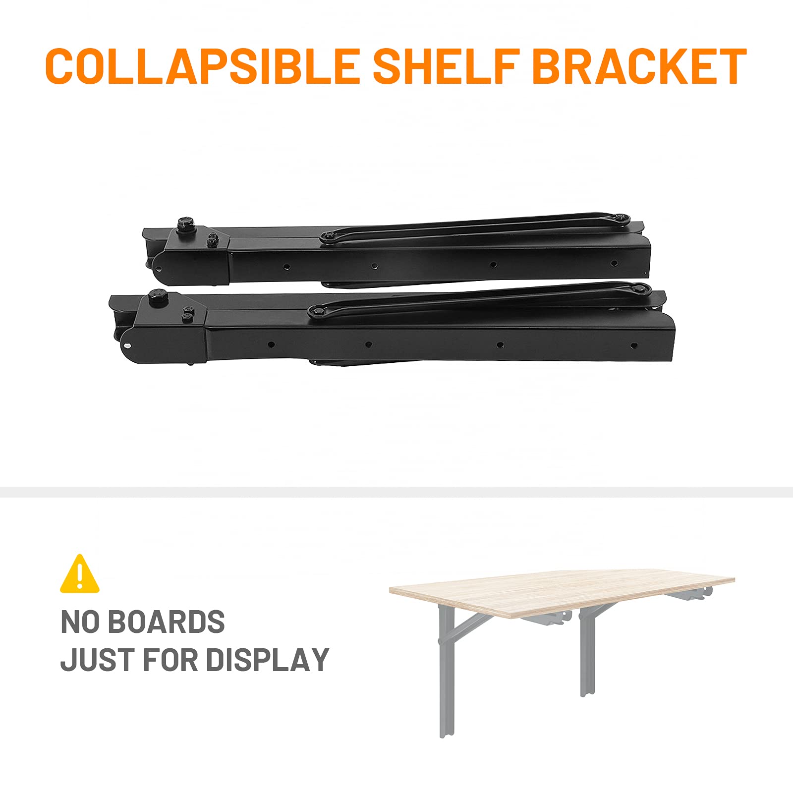 Wallmaster folding bracket wall-mount close-up with locking mechanism for space saving.