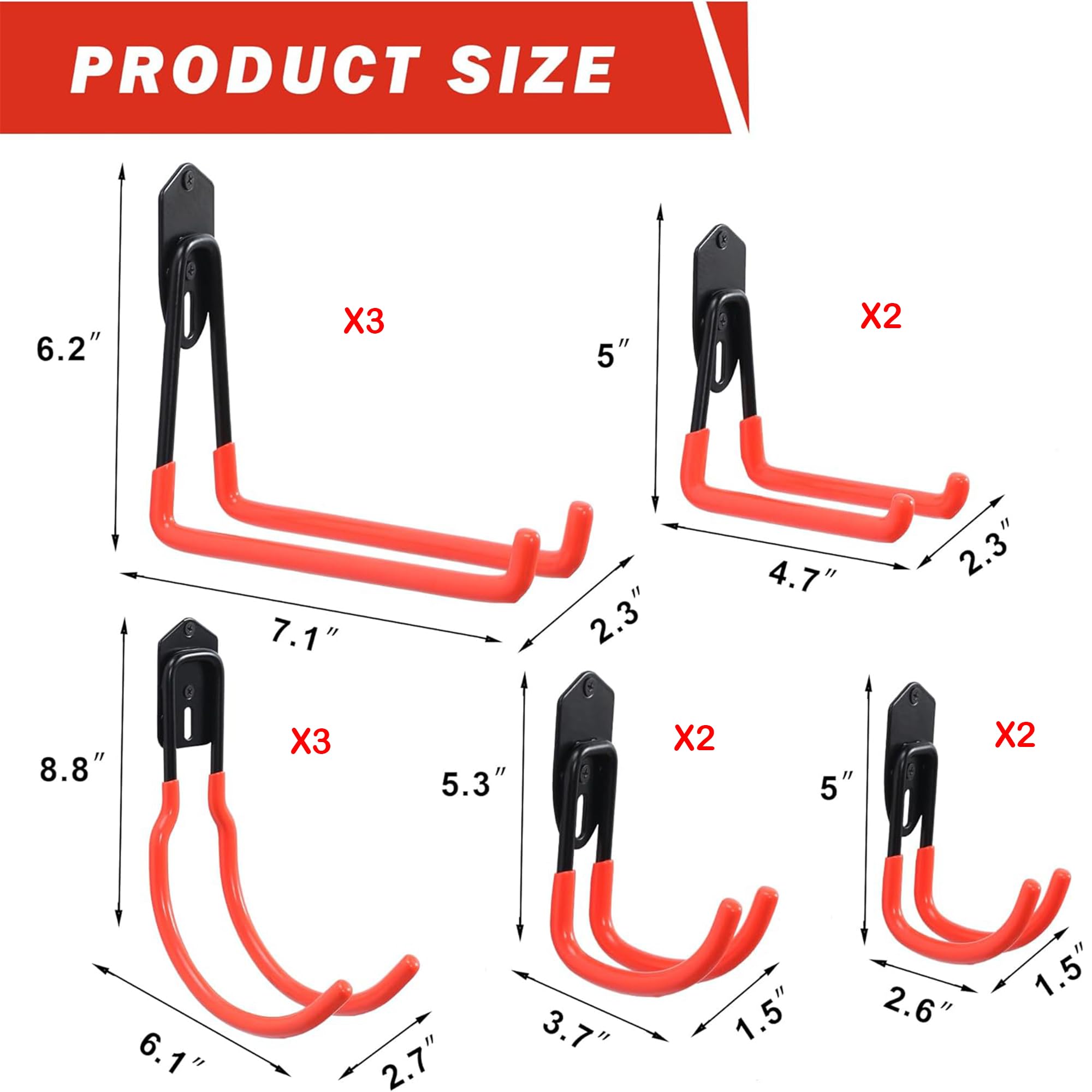 Wallmaster hanging heavy items hooks keep ladders and gear accessible