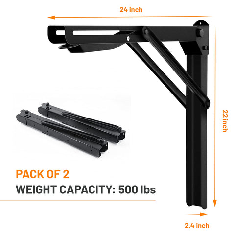 Wallmaster heavy-duty 500lb shelf bracket mounted on wall in use.