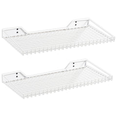 Wallmaster heavy-duty garage wall shelving two-pack mounted for organized tools and storage