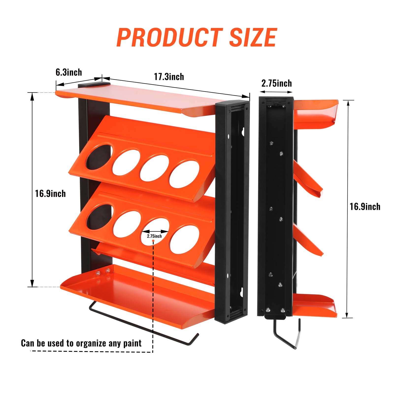 Wallmaster heavy-duty metal construction offers durable wall-mounted storage.