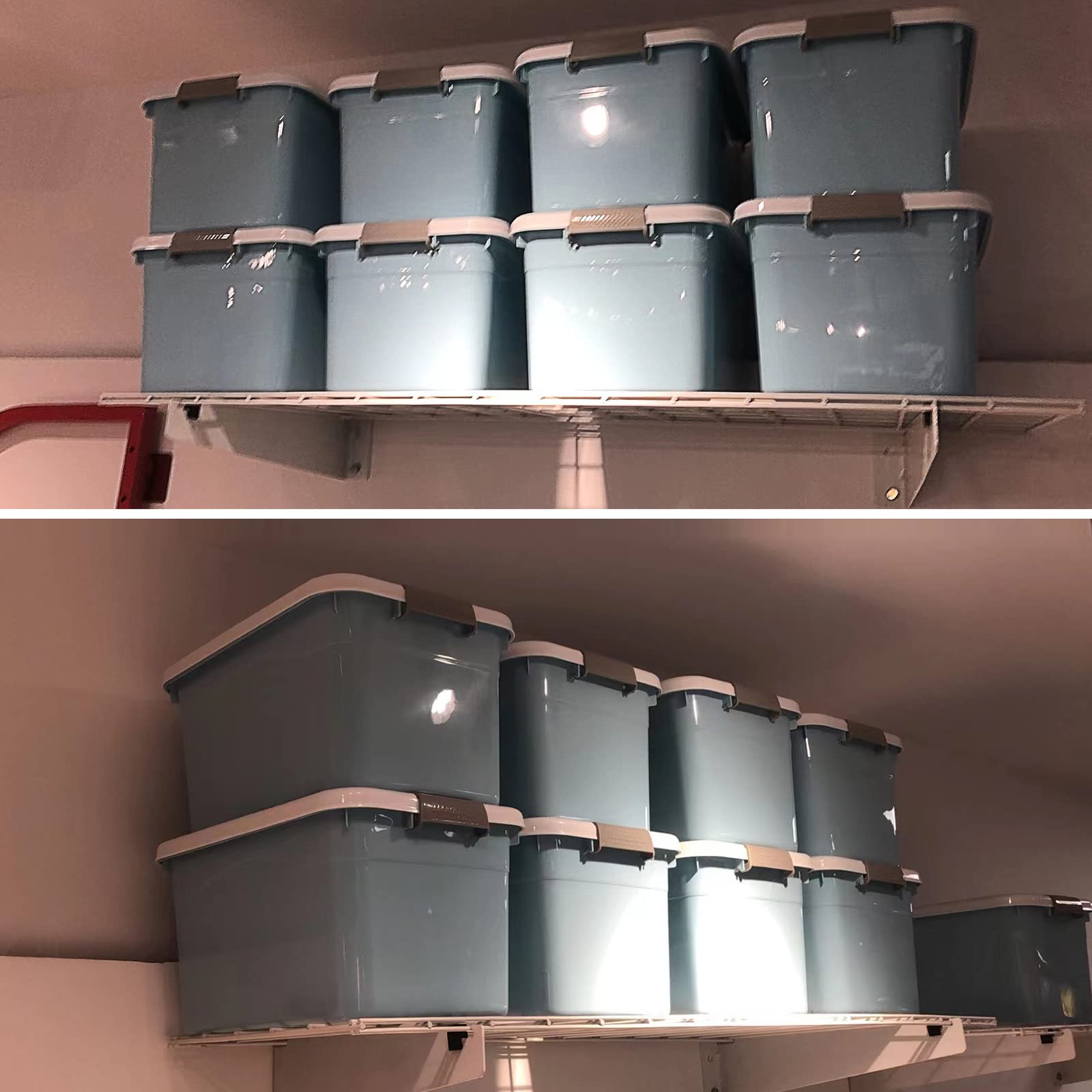 Wallmaster heavy duty wire decks offer strong storage surfaces