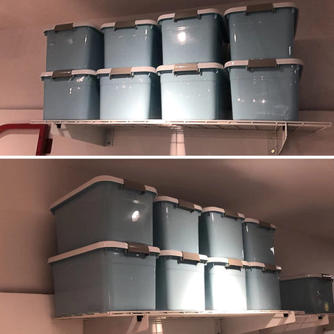 Wallmaster heavy duty wire decks offer strong storage surfaces