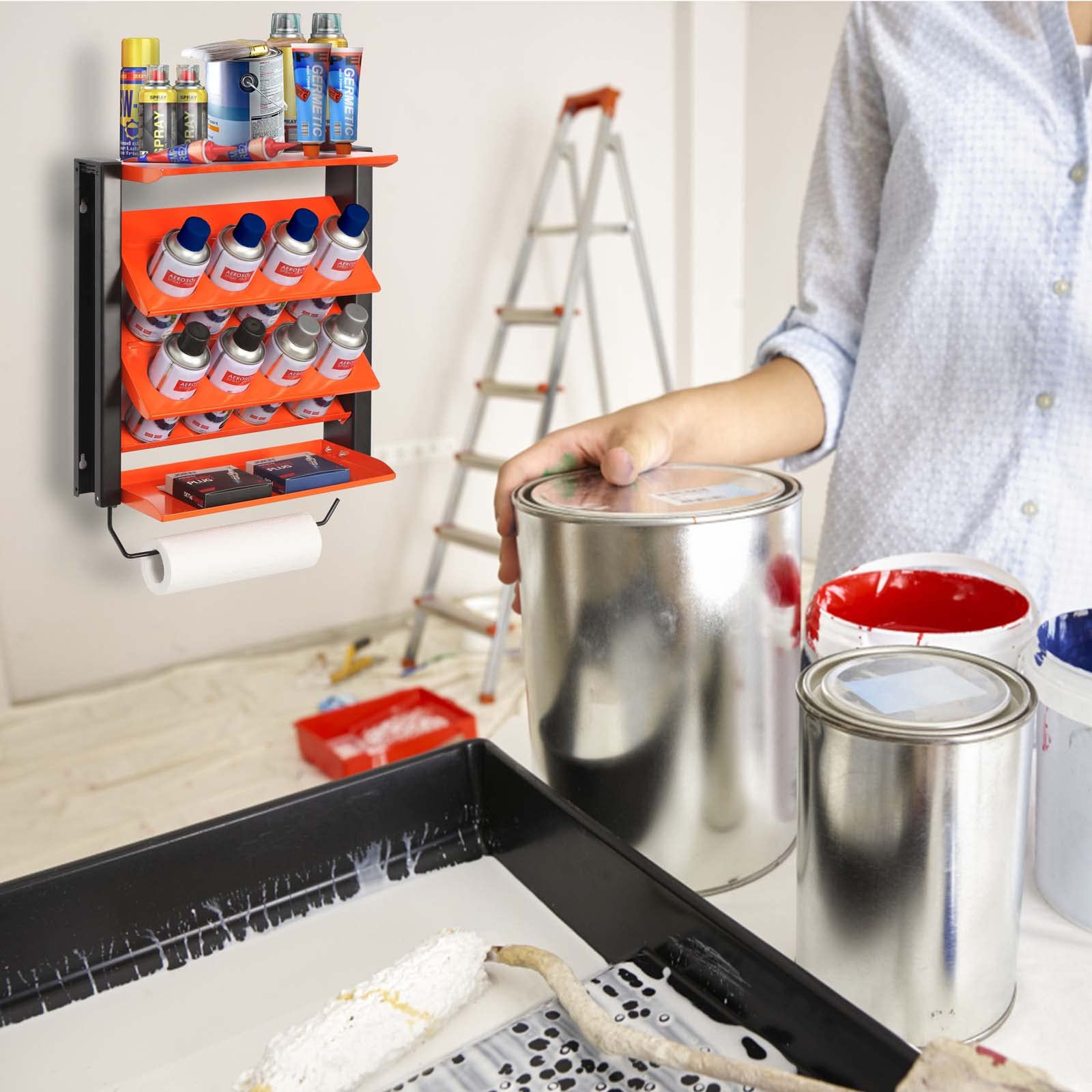 Wallmaster orange finish adds visibility and quick identification.