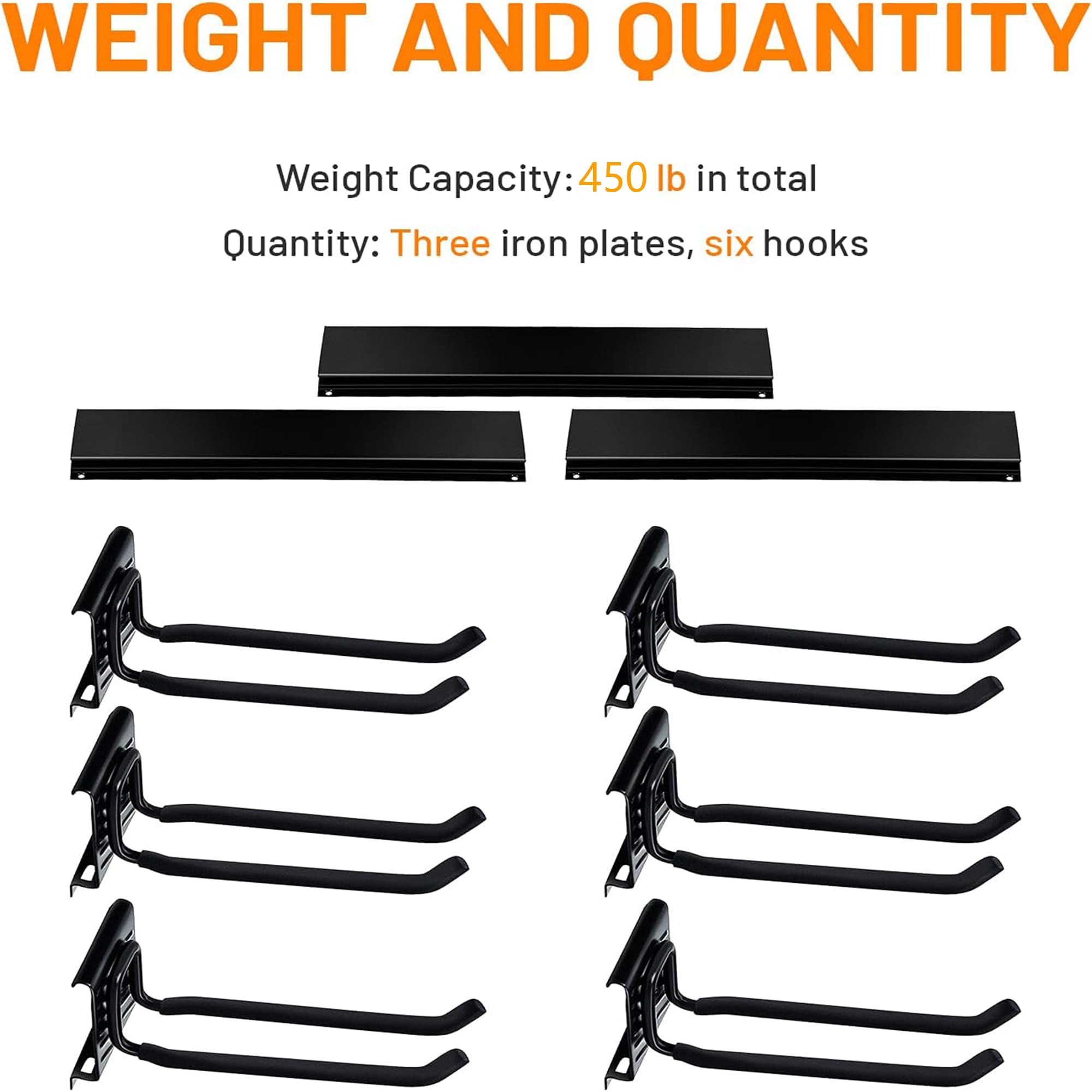 Wallmaster rail with rubber-coated sleeves protects tools.