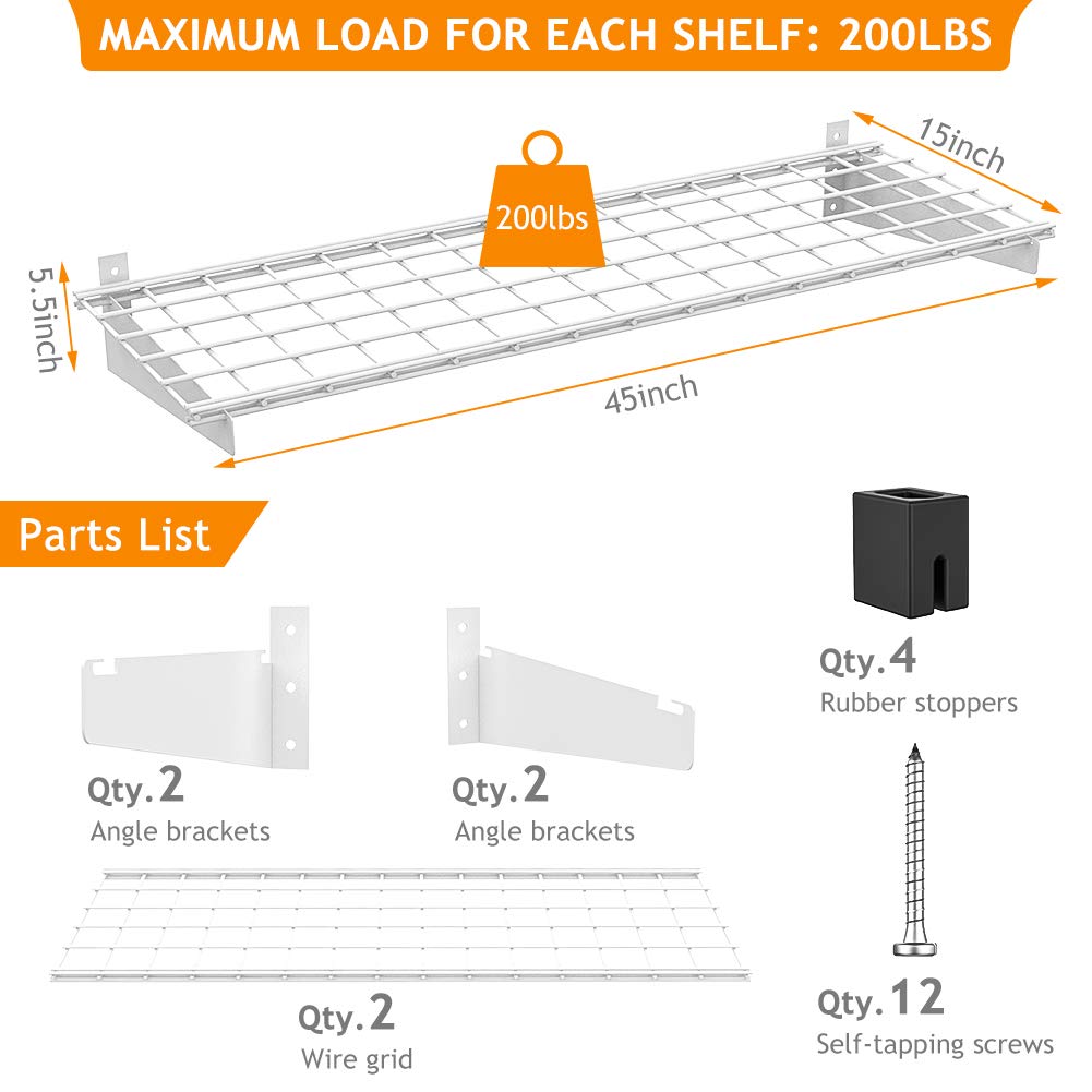 Wallmaster white wall mount brackets provide sturdy support