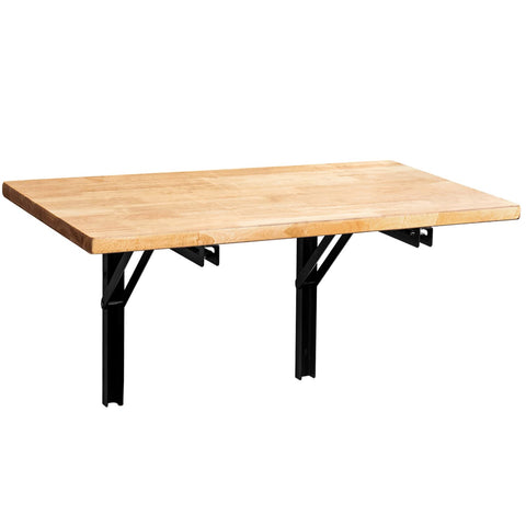 Wallmaster wall-mounted folding-workbench closed shows compact storage for small spaces