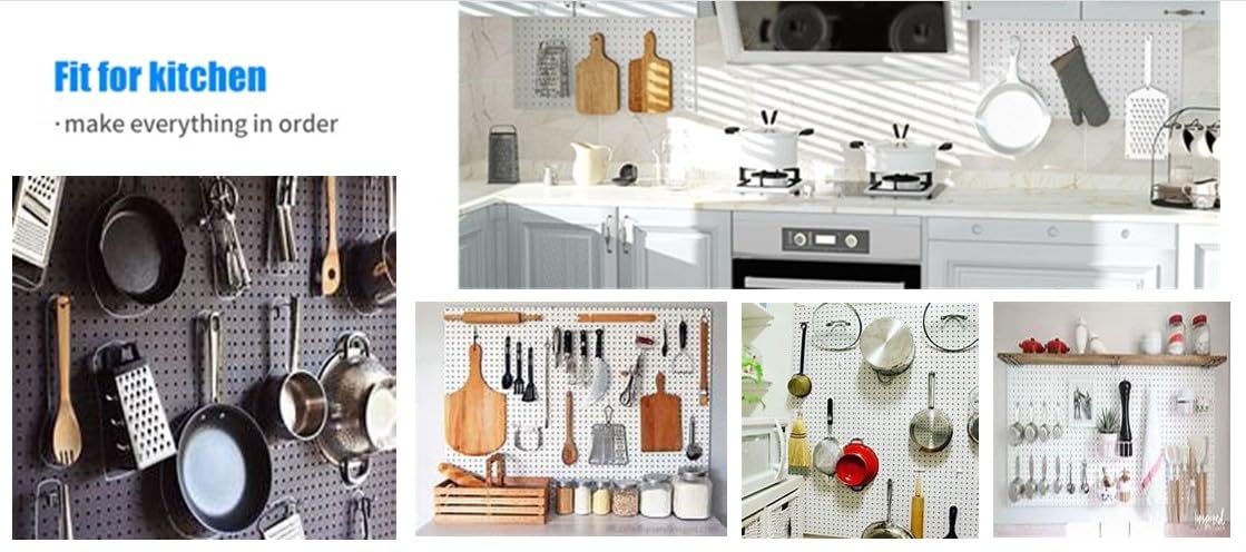 WallPeg pegboard panels measure 24x24 inches each