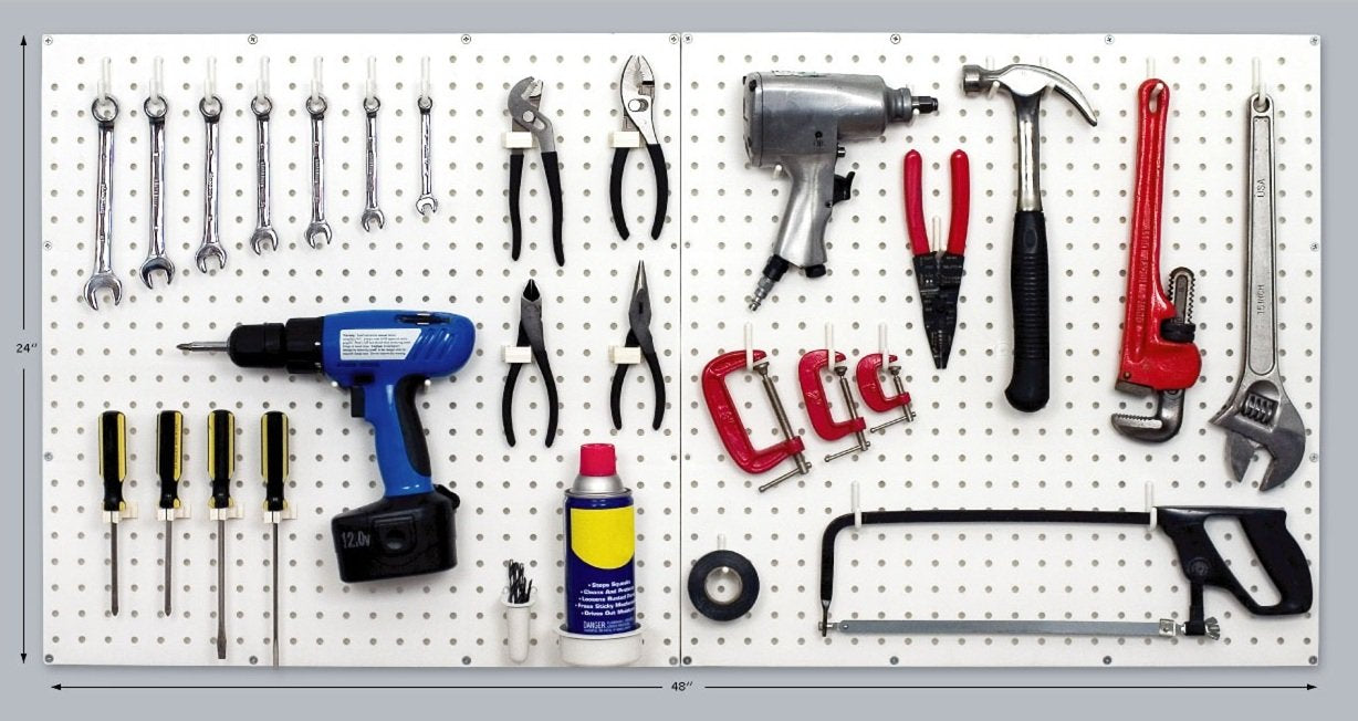 WallPeg pegboard crafted from durable high-impact polypropylene