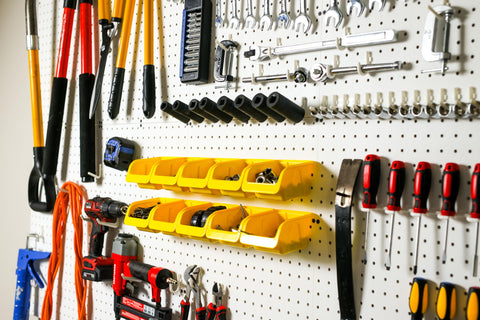 WallPeg pegboard with finished sides for a polished look
