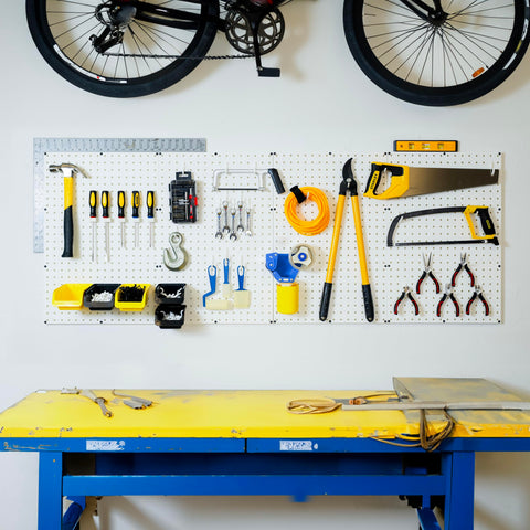 WallPeg pegboard compatible with standard hooks and bins