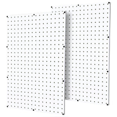 WallPeg pegboard panels white two-panel setup for garage organization