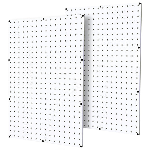 WallPeg pegboard panels white two-panel setup for garage organization