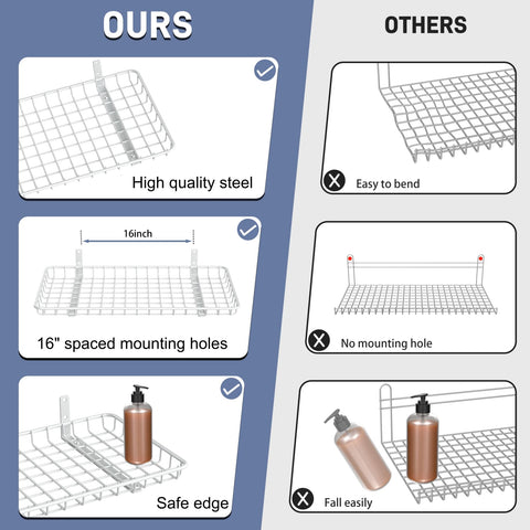 WALMANN 16-inch stud mounting allows secure wall installation into studs