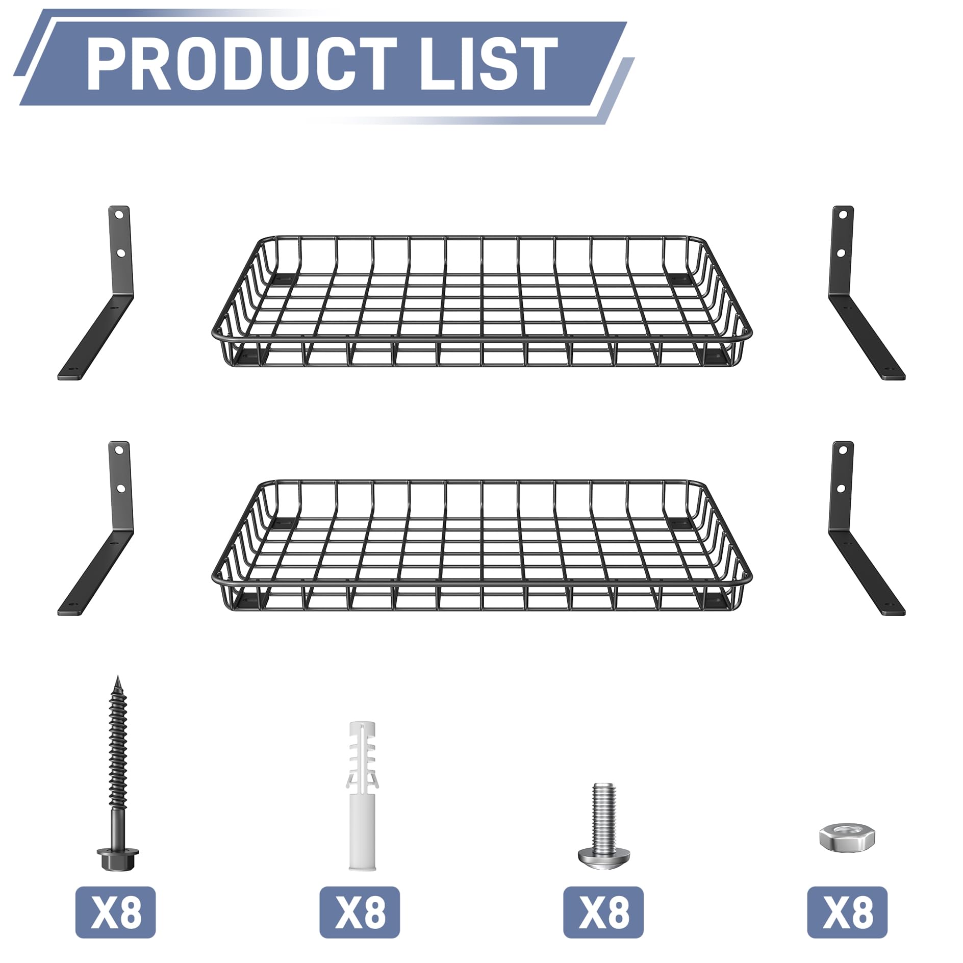 WALMANN 16-inch stud mounting holes enable quick, secure installation into wall studs.