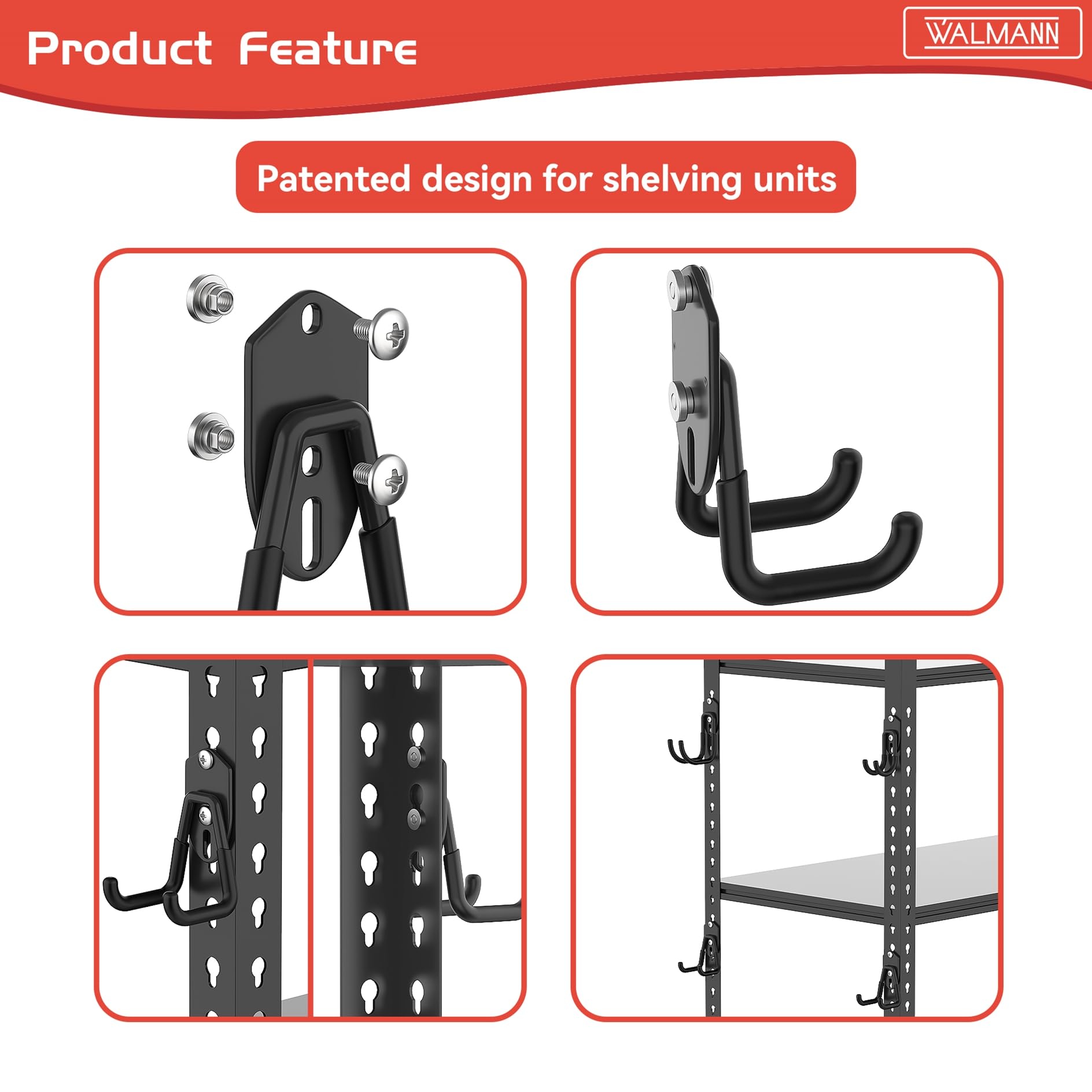 WALMANN hooks neatly organizing cords and hoses