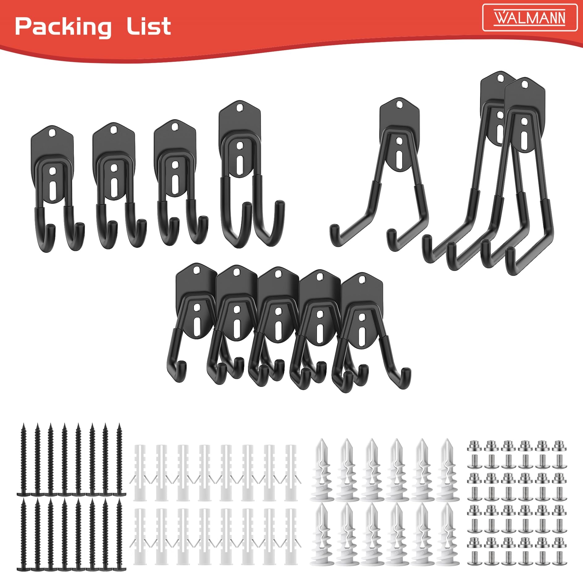 WALMANN durable rubber-coated hooks protect gear