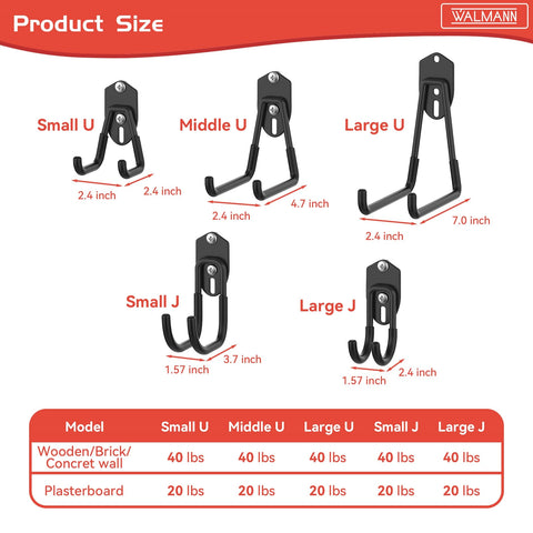 WALMANN hooks shown with keyhole shelving unit