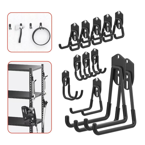 WALMANN garage storage hooks on wall-mount for organized tools
