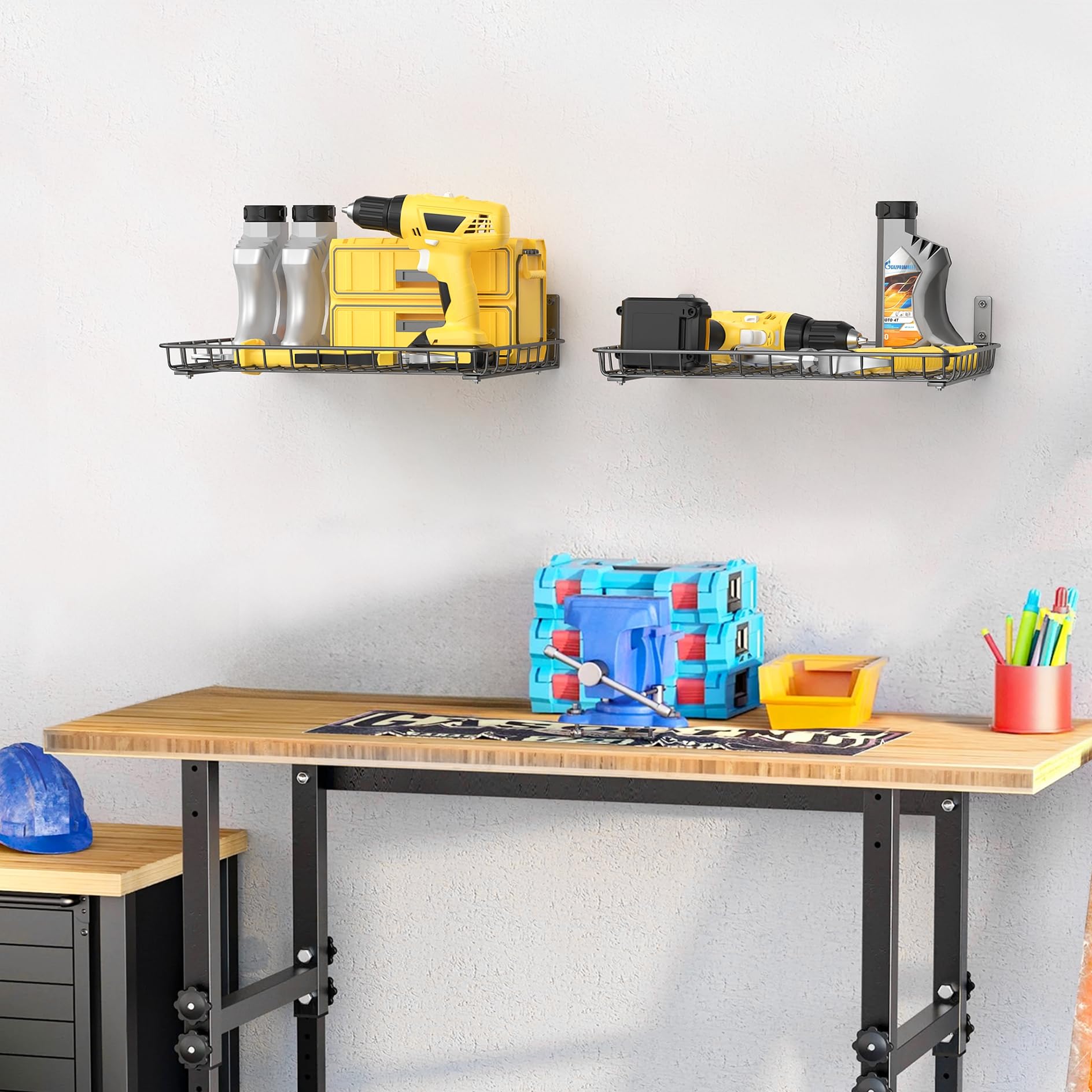 WALMANN heavy-duty L-shaped brackets offer secure, reliable storage support.