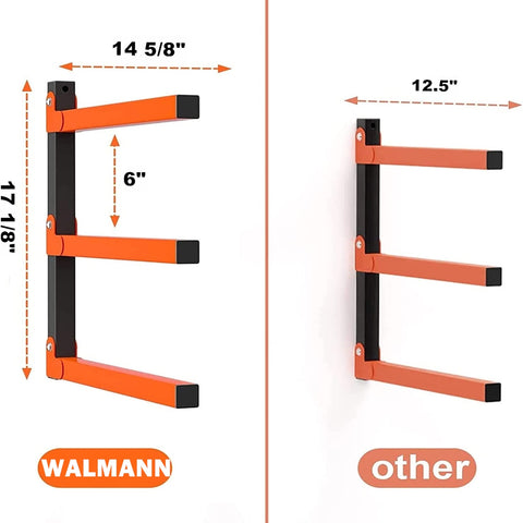 WALMANN rack storing trim and pipes out of the way.