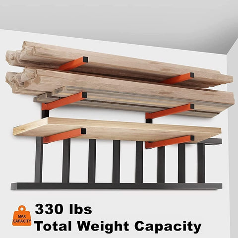 WALMANN heavy-duty steel frame with sturdy brackets ideal for durable wood storage.