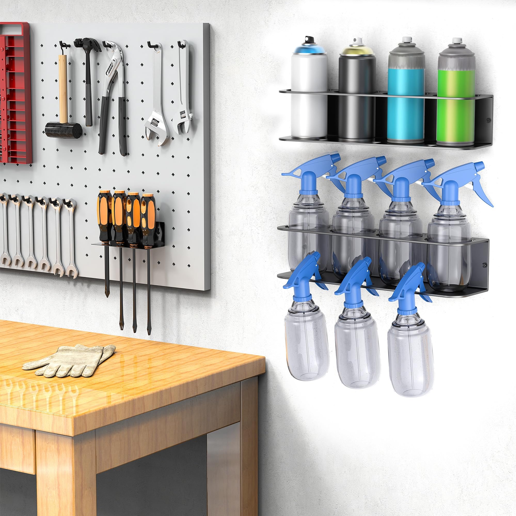 Close-up of WALMANN metal rack shows a durable rust-resistant finish for long-term use.