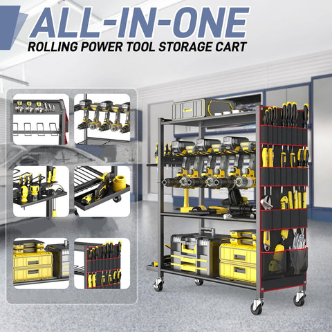 WALMANN open-shelves-organization keeps tools within reach.