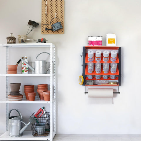 WALMANN single rod holds towels or spray bottles for convenient use
