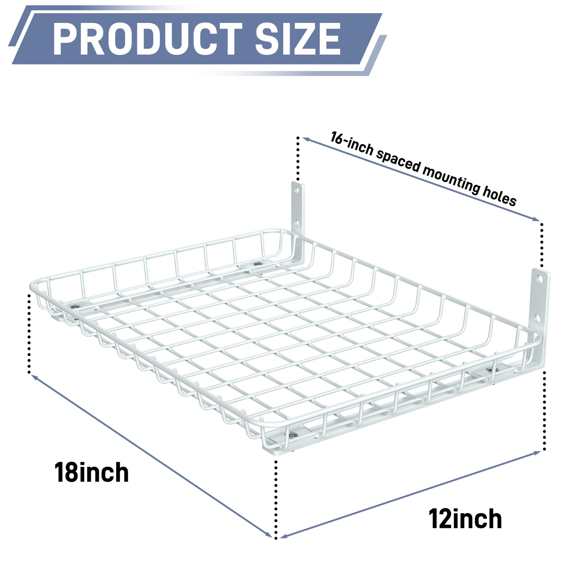 WALMANN shelf safety lip and rounded edges prevent sliding