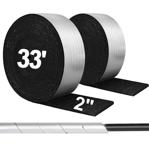 WALSIO foam insulation tape for pipes; 33ft wrap improves heat retention and protection