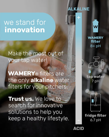 Wamery easy-install filter with leak-free quick snap.