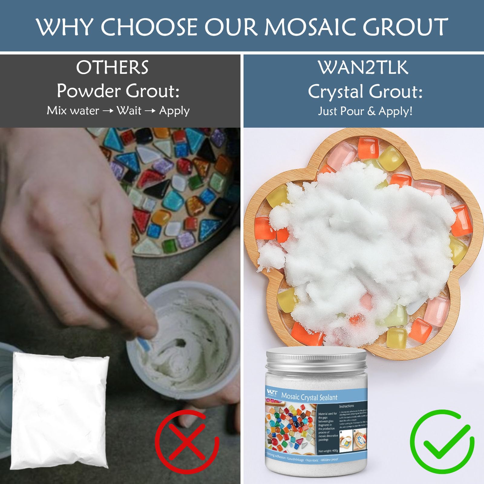 WAN2TLK crystal particles add subtle sparkle to mosaic art