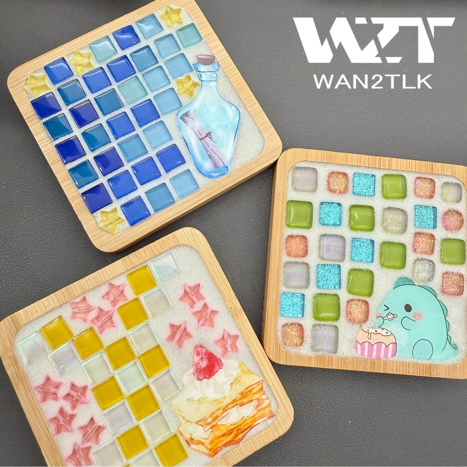 WAN2TLK mosaic crystal grout in a DIY project decorating decor piece.