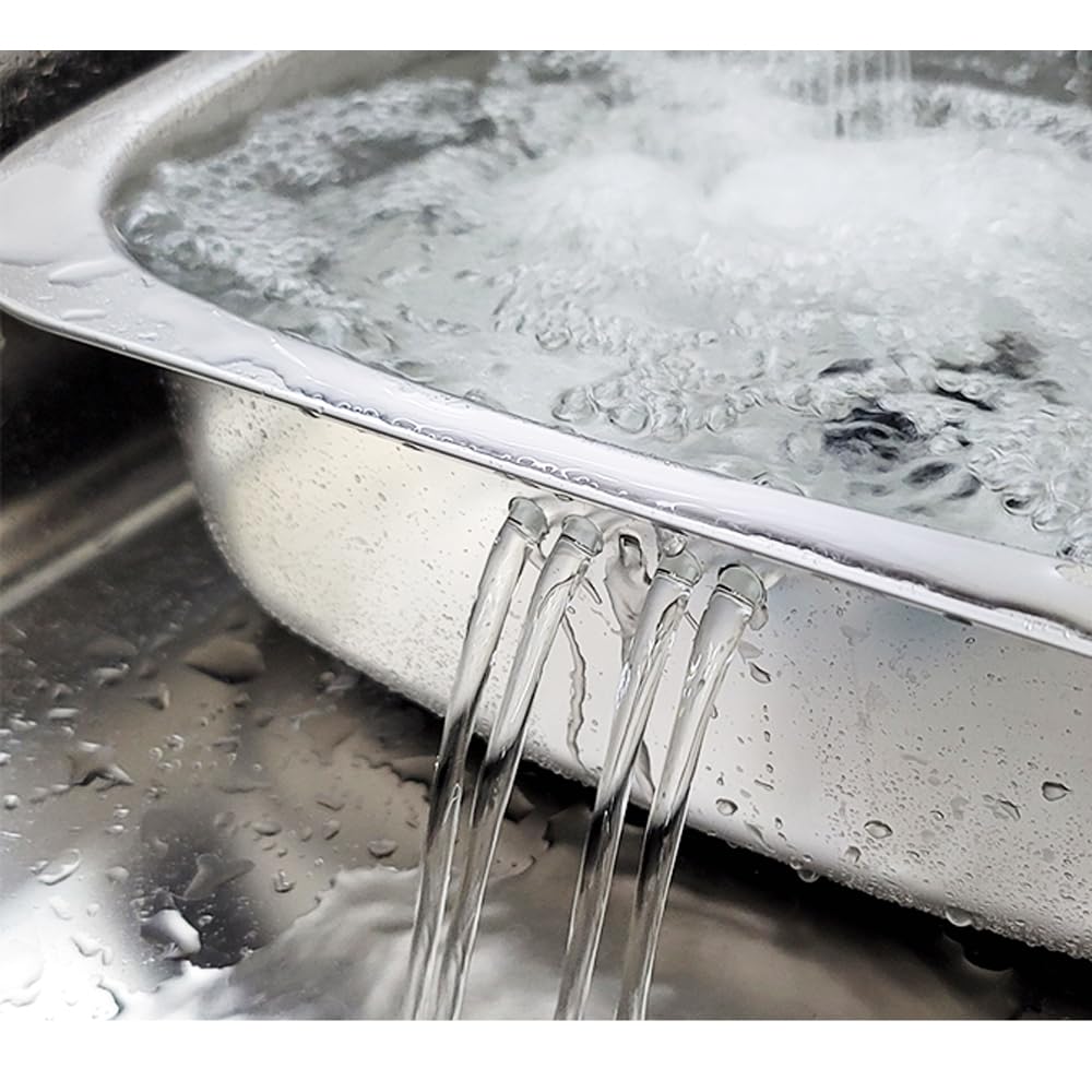 WANANG dishpan ergonomic rounded edges reduce slips during use.