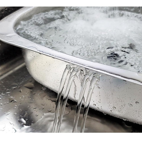 WANANG dishpan ergonomic rounded edges reduce slips during use.