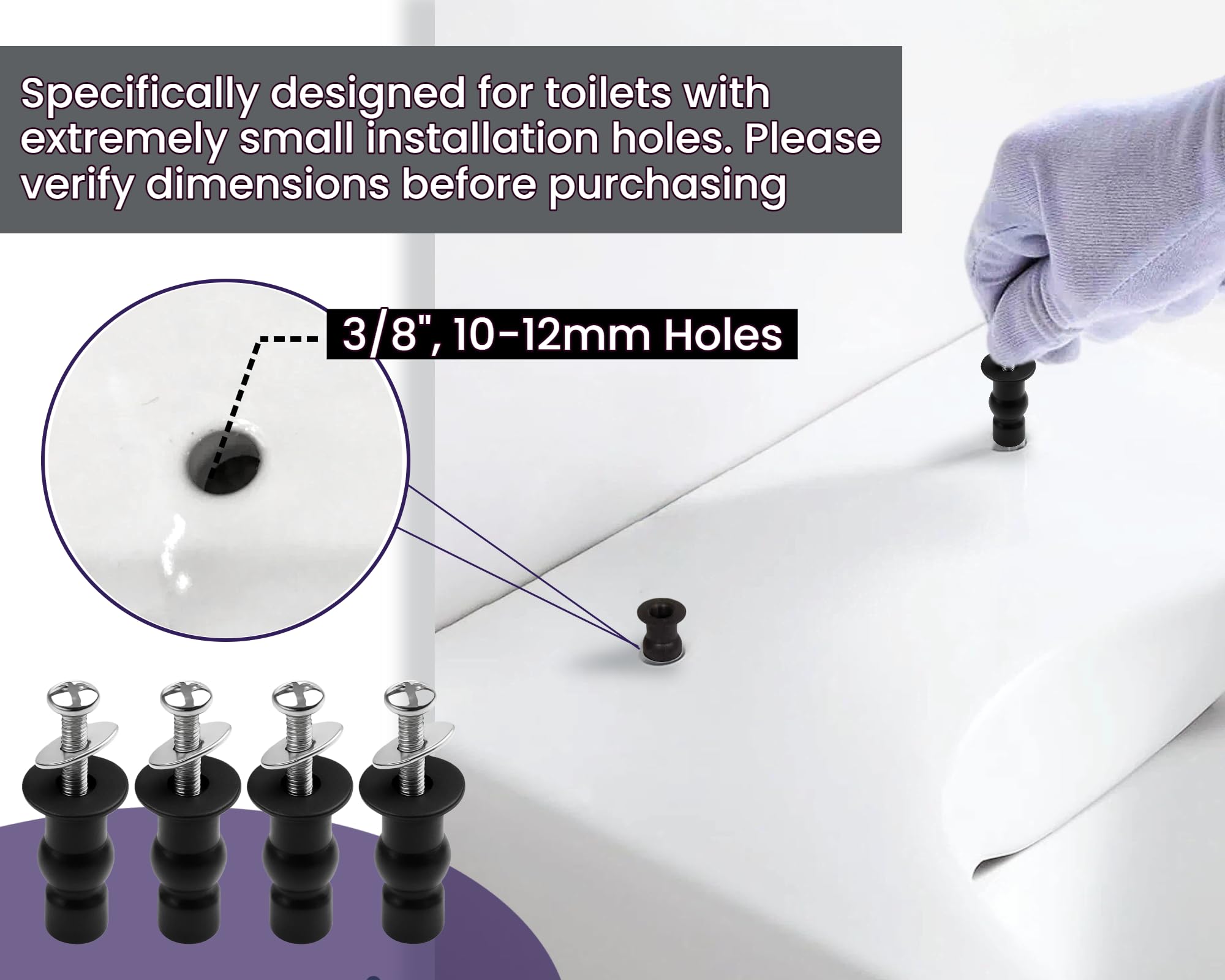 Brass threaded inserts provide stable seating and reduced movement with Wangenbro bolts.