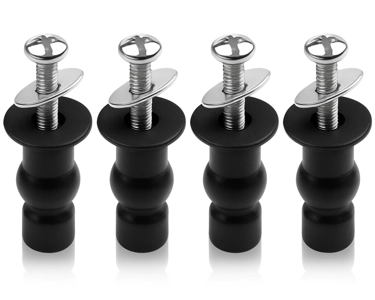 Wangenbro 3/8 inch toilet seat screws kit close-up, top-mount design for secure fit.