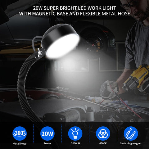 WangJiaTai 20-inch flexible shaft lets you aim light precisely.