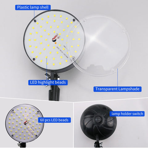 WangJiaTai light with strong magnetic base on metal surface