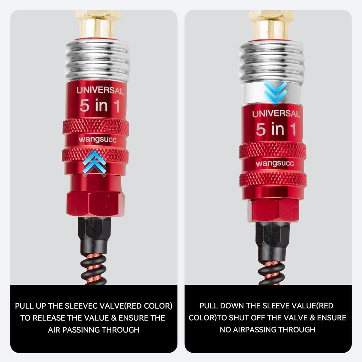 Wangsucc safety quick-connect sleeve enhances connection security during use